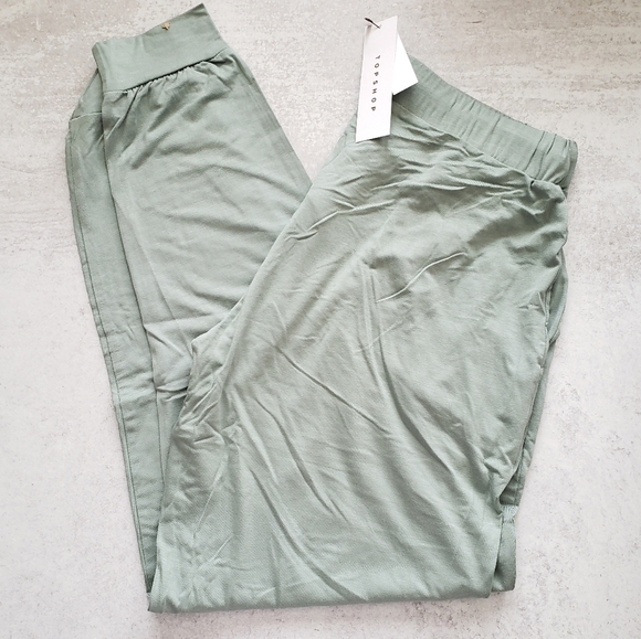 Top shop Joggers Green Blue Sweatpants SZ Small - Picture 2 of 5